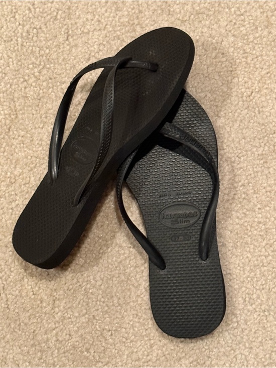 Havaianas Shoes - Havaianas Black Slim Flip Flops
